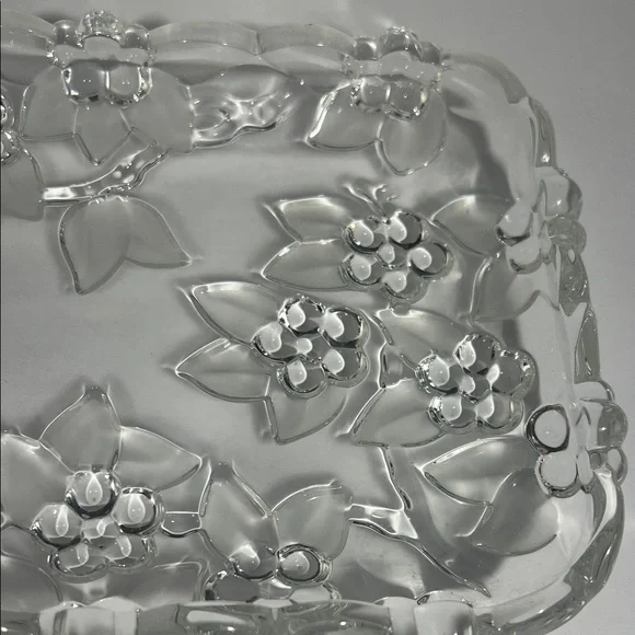 Mikasa West Germany Clear Serving Dish/Tray Floral Walther Crystal - Picture 4 of 5